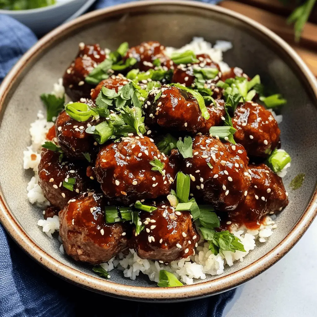 Get ready for a quick and delicious dinner with these 30-minute Mongolian Beef Meatballs! Tender beef meatballs simmered in a savory soy and ginger sauce deliver bold flavors without the long wait. Perfect for busy weeknights or a fun family meal. Save this recipe for an easy dish that brings everyone to the table!