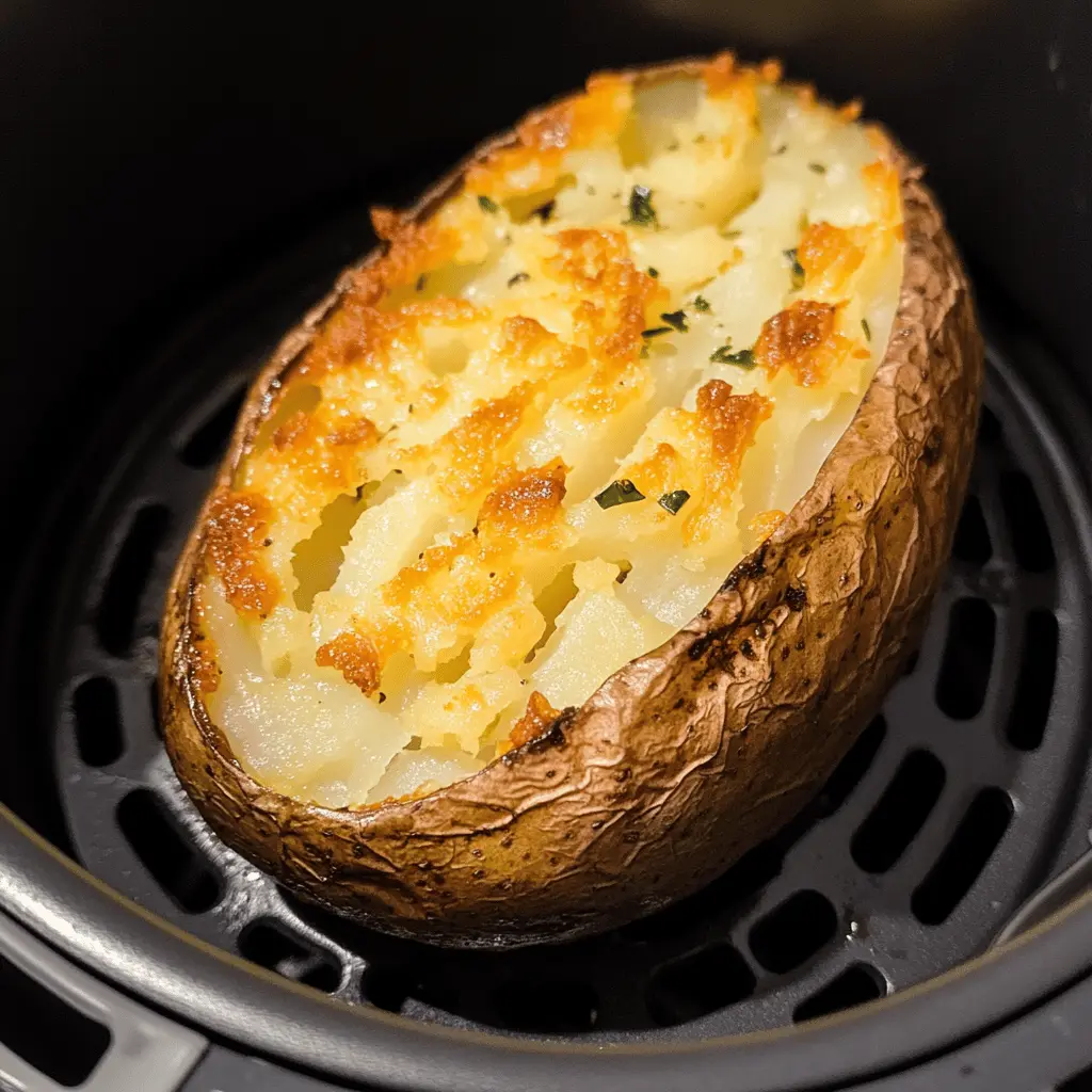 Transform your mealtime with these Crispy Air Fryer Baked Potatoes! Perfectly crispy on the outside and fluffy on the inside, they’re a delicious side dish for any meal. Simple to make, they require just a few ingredients and your air fryer. Save this recipe for your next family dinner or cozy gathering! Enjoy a comforting classic with a modern twist.