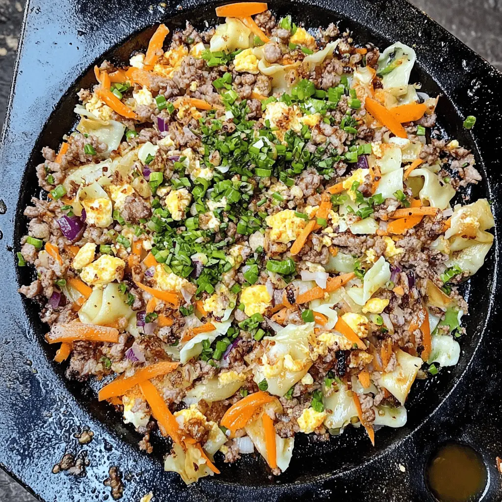 Turn your weeknight dinner into a tasty adventure with this Eggroll in a Bowl made on the Blackstone griddle! Packed with fresh vegetables, savory ground meat, and zesty seasonings, this dish brings the flavors of classic egg rolls without the fuss. Perfect for busy nights or meal prep—save this recipe and spice up your week with deliciousness!