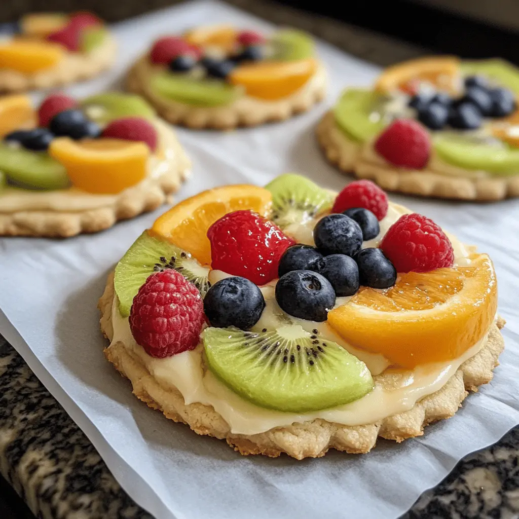 These colorful fruit pizza cookies are a delightful twist on the classic treat! With a soft cookie base topped with a creamy frosting and a variety of fresh fruits, they’re perfect for parties or a fun family dessert. Easy to whip up and always a crowd-pleaser, save this recipe to add some fruity flair to your next gathering!