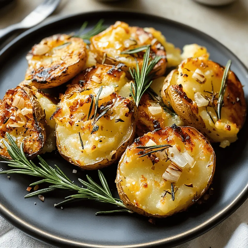 These Grilled Garlic Rosemary Smashed Potatoes are packed with flavor and perfect for any outdoor gathering! Crispy on the outside, creamy on the inside, and infused with the aromatic taste of garlic and fresh rosemary, these potatoes make a delightful side dish. Save this recipe for your next barbecue or family dinner and elevate your meal with a simple yet delicious treat!