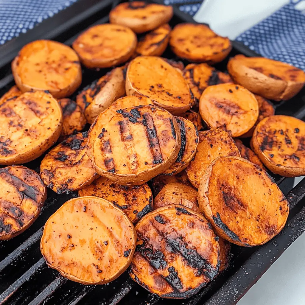 Fire up your grill for a delicious side dish! These grilled sweet potatoes are perfectly caramelized and packed with natural sweetness. Tossed in olive oil and seasoned with your favorite spices, they make a great addition to any summer barbecue or picnic. Save this recipe to impress your friends and family at your next gathering!