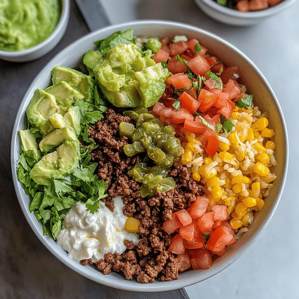 Get ready for a delicious Ground Beef Burrito Bowl that’s perfect for weeknight dinners! This hearty dish features spiced ground beef, fresh toppings, and fluffy rice all in one bowl. It’s a satisfying meal that’s customizable to your taste. Save this recipe for easy meal prep or a fun taco night with friends!