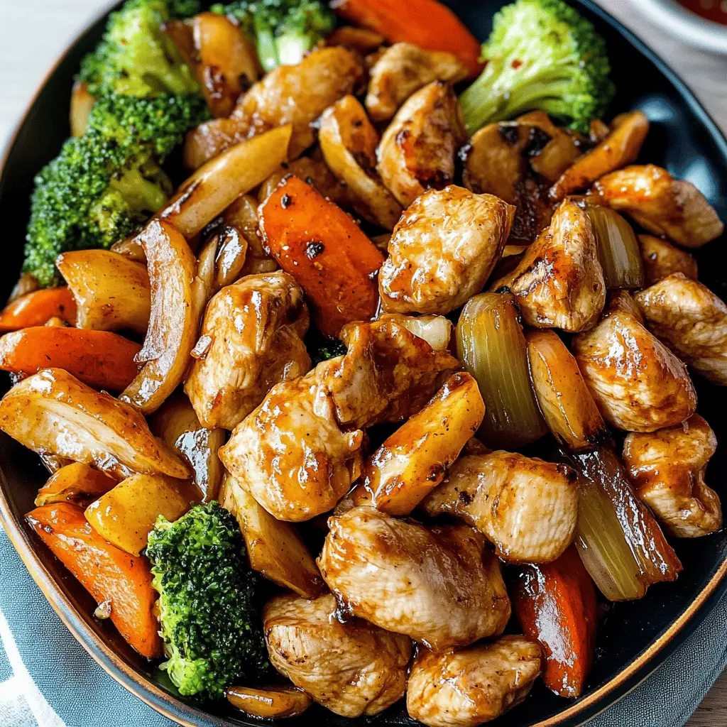 Get ready to enjoy a delicious Hibachi Chicken and Vegetables dish right at home! This quick and easy recipe features tender chicken and vibrant veggies, all tossed in a savory sauce. Perfect for busy weeknights or weekend gatherings, it's a flavorful meal that everyone will love. Save this recipe for your next dinner adventure!