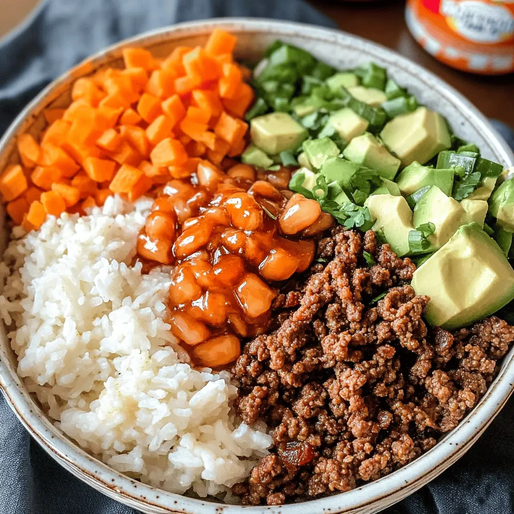 Spice up your dinner routine with these Hot Honey Ground Beef Bowls! Featuring juicy ground beef, drizzled with a sweet and spicy hot honey, this recipe is packed with flavor and easy to make. Perfect for weeknight meals or meal prep! Save this bowl recipe for a quick and satisfying dinner you can enjoy any night of the week.