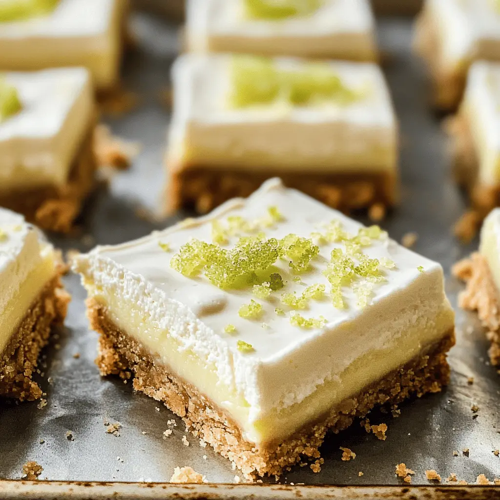 These Key Lime Pie Bars are the perfect blend of tangy and sweet, bringing a taste of the tropics to your dessert table. With a buttery graham cracker crust and a smooth, creamy lime filling, these bars are a delightful treat that everyone will love. Save this recipe for your next gathering or special occasion!