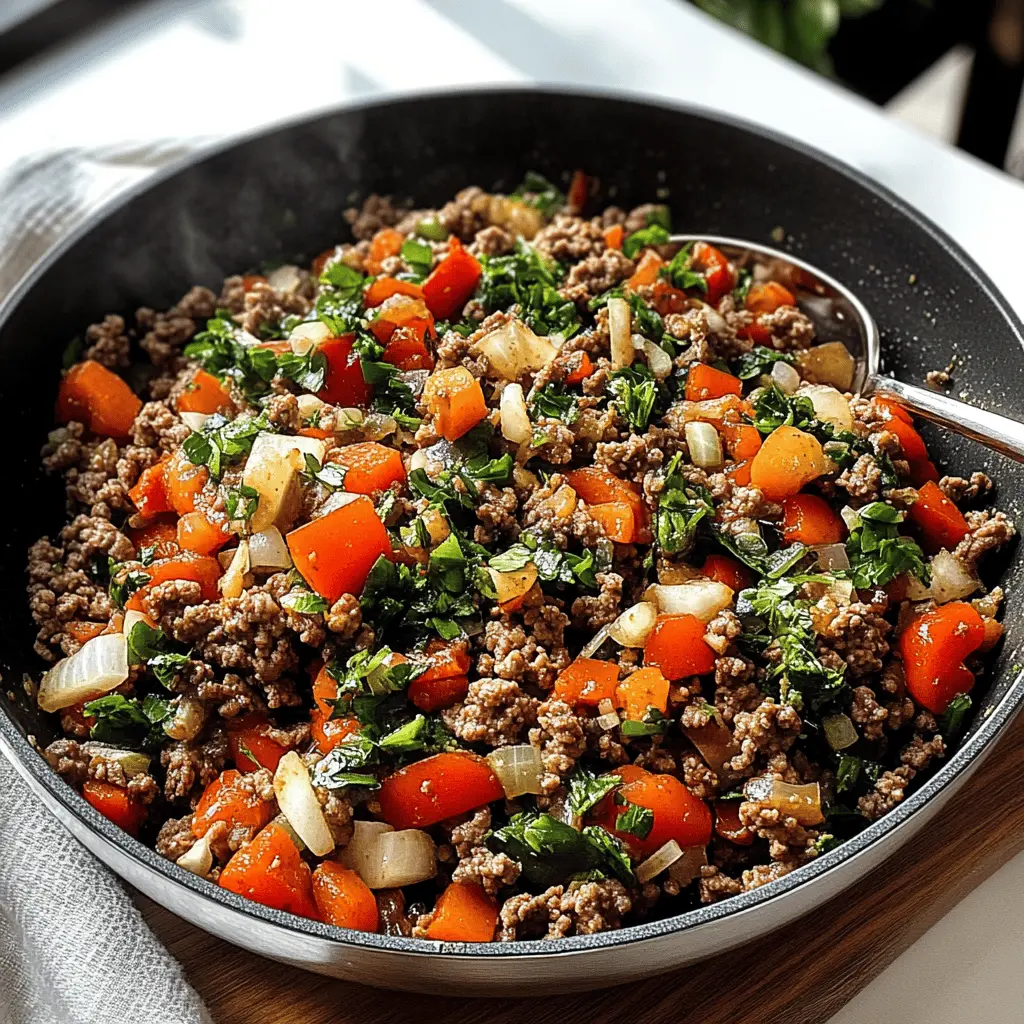 Whip up a quick and delicious Mediterranean Ground Beef Stir Fry that's packed with vibrant colors and flavors! Featuring fresh vegetables and aromatic spices, this dish brings a taste of the Mediterranean right to your kitchen. Perfect for busy weeknights or a tasty meal prep option. Save this recipe for a healthy and satisfying dinner idea!