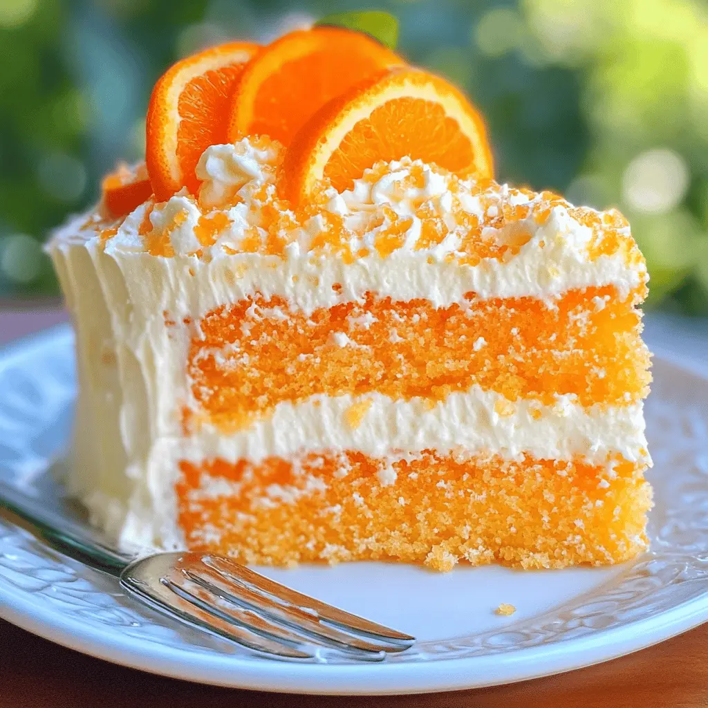 This Orange Creamsicle Cake is a delightful treat that brings back nostalgic summer flavors! With its fluffy orange-infused cake and creamy frosting, it's perfect for picnics, birthdays, or any celebration. Save this pin for a fun dessert everyone will love. Brighten up your baking with this sweet recipe today!