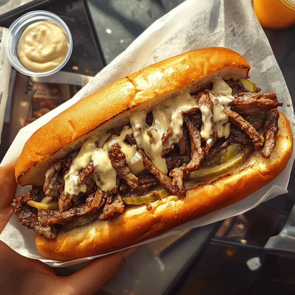 This Philly Cheesesteak recipe brings the authentic taste of Philadelphia right to your kitchen! With tender beef, sautéed onions, and melted cheese all on a fresh hoagie roll, it's a perfect dish for game day or a cozy dinner. Save this recipe to impress your family and friends with a classic favorite!