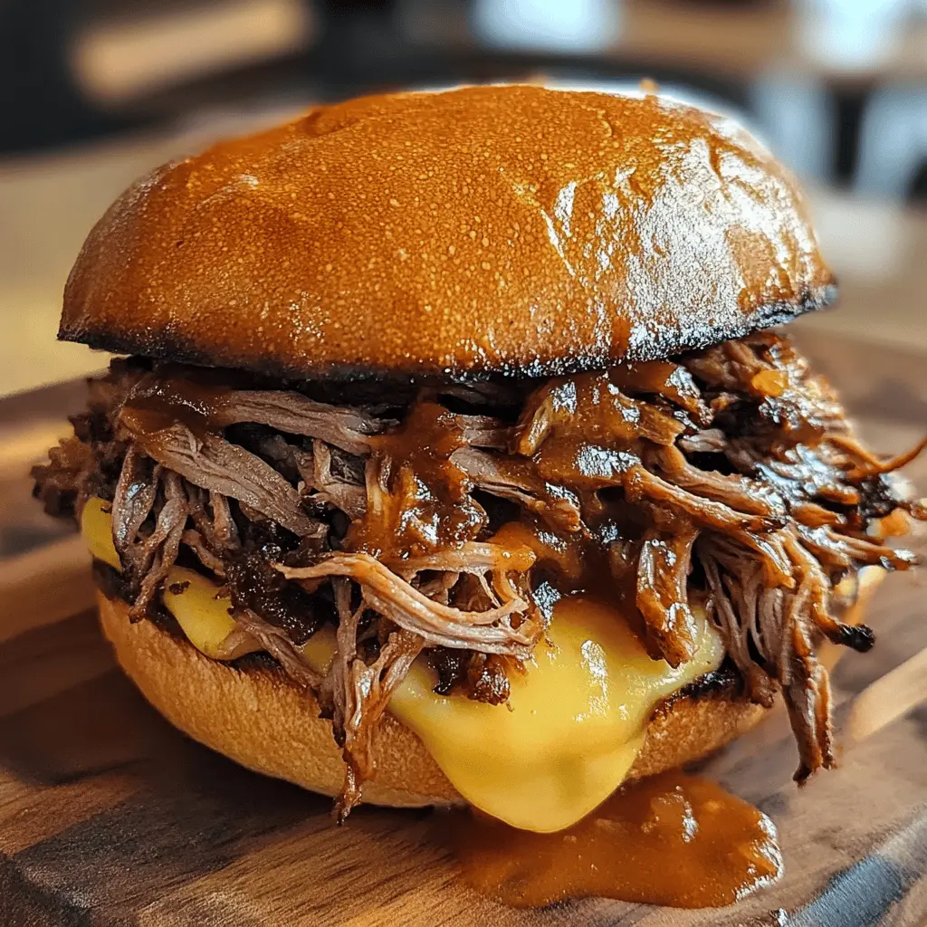 Sink your teeth into this mouthwatering Pulled Beef Sandwich! Tender shredded beef simmered in a rich sauce and piled high on a soft bun creates the perfect comfort food. Perfect for game day, picnics, or a cozy dinner, this recipe is a must-save for your next gathering. Don't miss out—save it for your future tasty adventures!