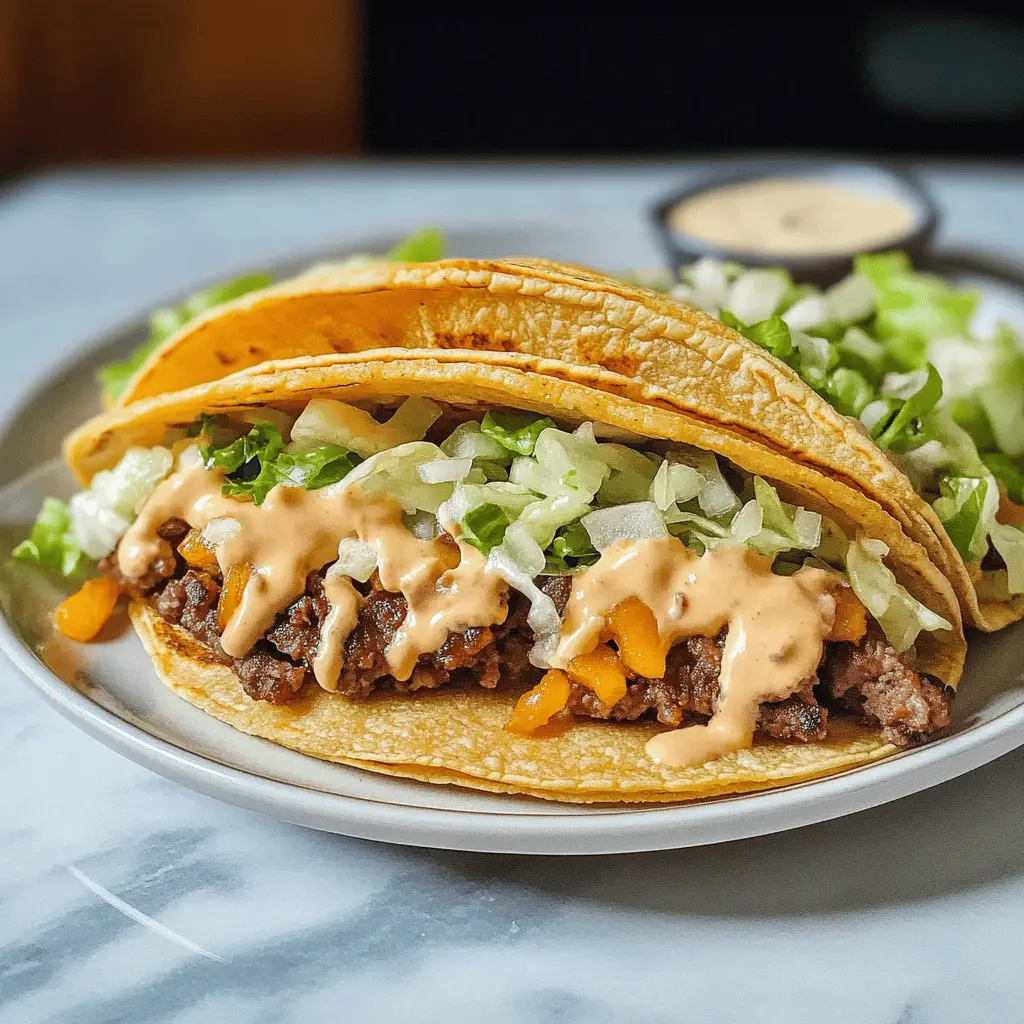 Get ready to enjoy the best of both worlds with these Smash Burger Tacos! Juicy, flavorful beef burgers are transformed into tasty tacos, topped with your favorite sauces and fresh ingredients. Perfect for casual gatherings or a fun family dinner. Save this recipe now and surprise your loved ones with an exciting twist on classic burgers!