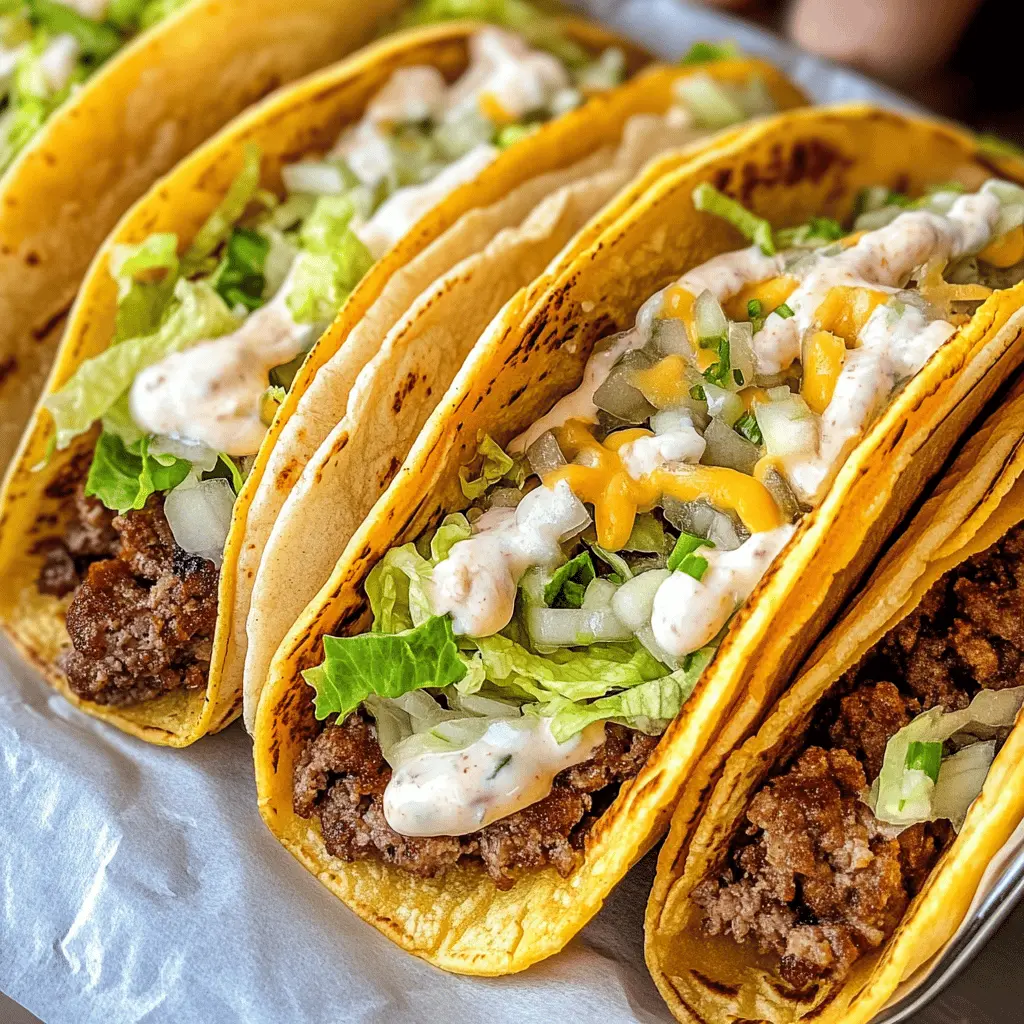 Get ready to enjoy the fun fusion of Smash Burger Tacos! Juicy, seasoned beef patties are nestled in soft taco shells for a tasty twist on classic flavors. Top them with your favorite cheese, lettuce, and a drizzle of sauce for a delightful bite! Perfect for game nights or casual get-togethers, save this recipe to impress your friends with this creative and satisfying meal!
