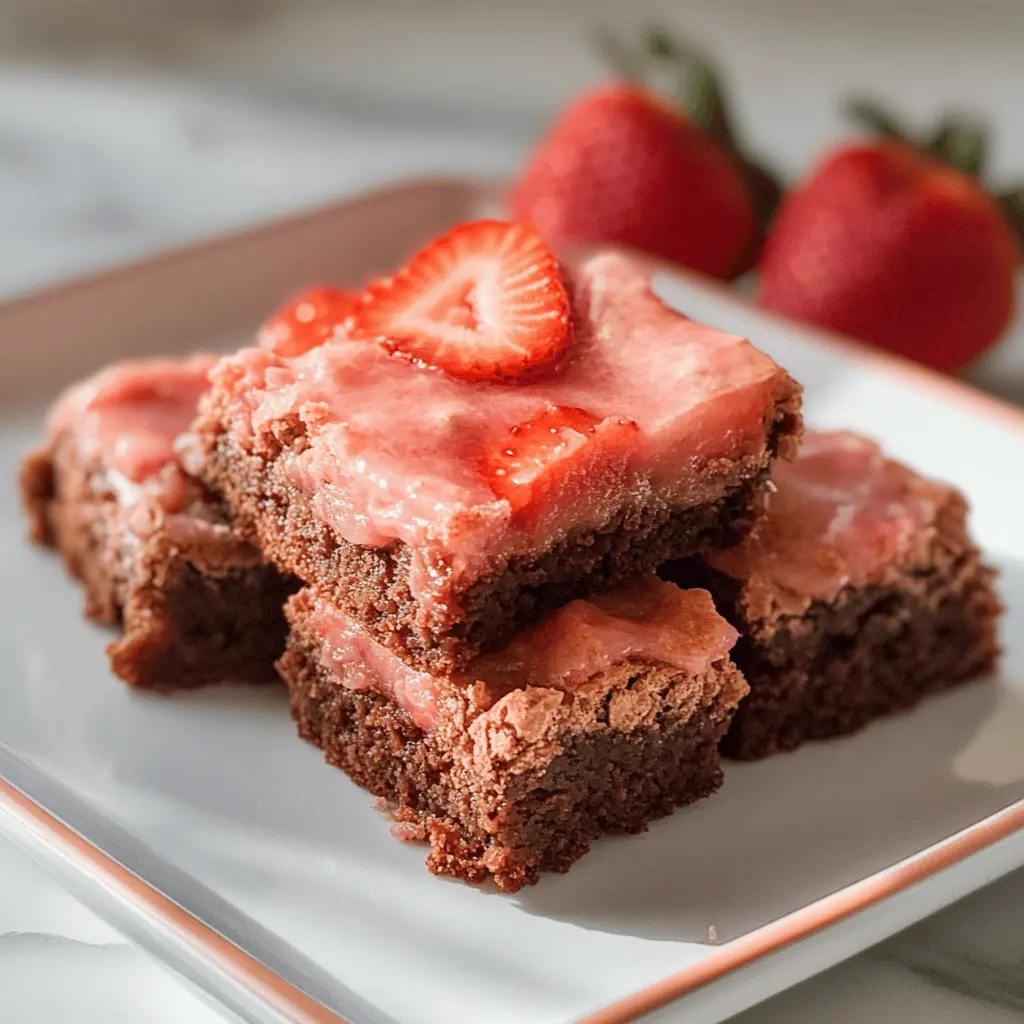 Treat yourself to these delicious Strawberry Brownies that combine rich chocolate with fresh, juicy strawberries! Perfect for a summer gathering or a sweet dessert at home. These brownies are a delightful twist on the classic dessert, bringing together the flavors of chocolate and berries in every bite. Save this easy recipe to add a fruity touch to your baking lineup!