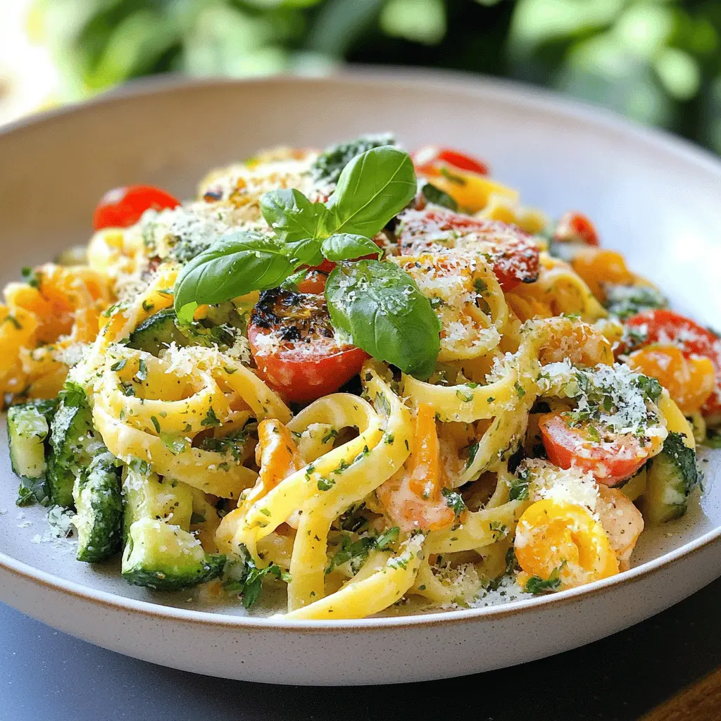 Brighten your plate with this colorful Summer Pasta Primavera! Bursting with fresh veggies like zucchini, bell peppers, and cherry tomatoes, this dish is perfect for warm evenings. Tossed in a light olive oil and garlic sauce, it's both delightful and nutritious. Save this recipe for a quick weeknight dinner or a sunny outdoor gathering!