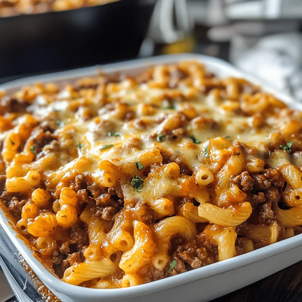 Get ready to enjoy a comforting classic! This homemade Beefaroni is packed with tender pasta, savory ground beef, and a rich tomato sauce that both kids and adults will love. It's perfect for busy weeknights or a cozy family dinner. Don't forget to save this easy recipe for your next meal!