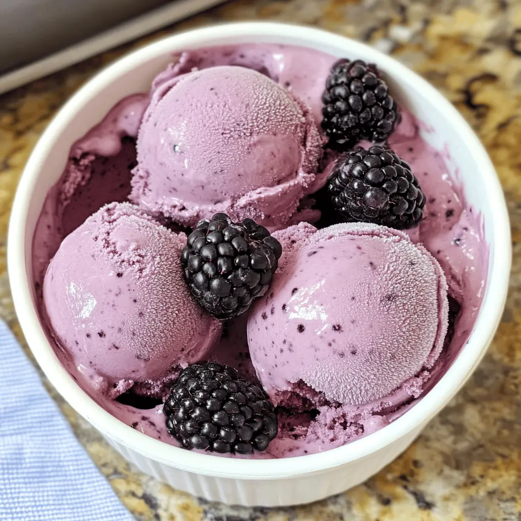 Easy Homemade Blackberry Ice Cream Recipe
