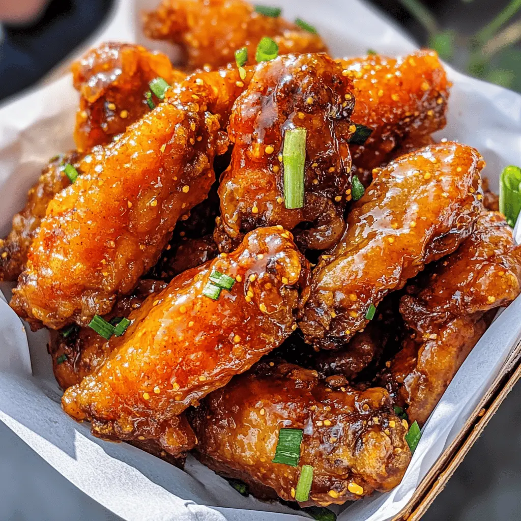 Easy Hot Honey Peach Chicken Wings Recipe