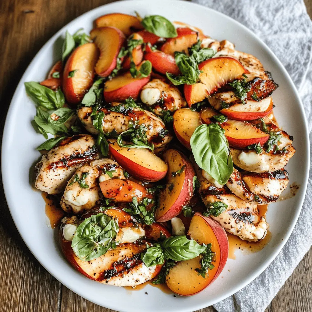 Easy Peach Caprese Grilled Chicken Recipe