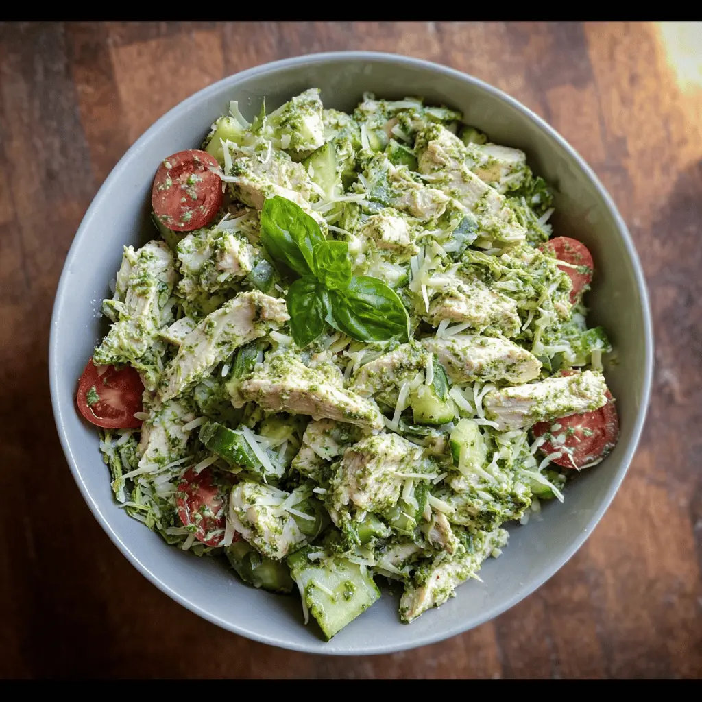 Easy Pesto Chicken Salad Recipe for Lunch