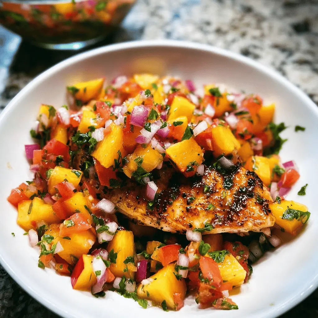 Easy Peach Salsa Chicken Recipe