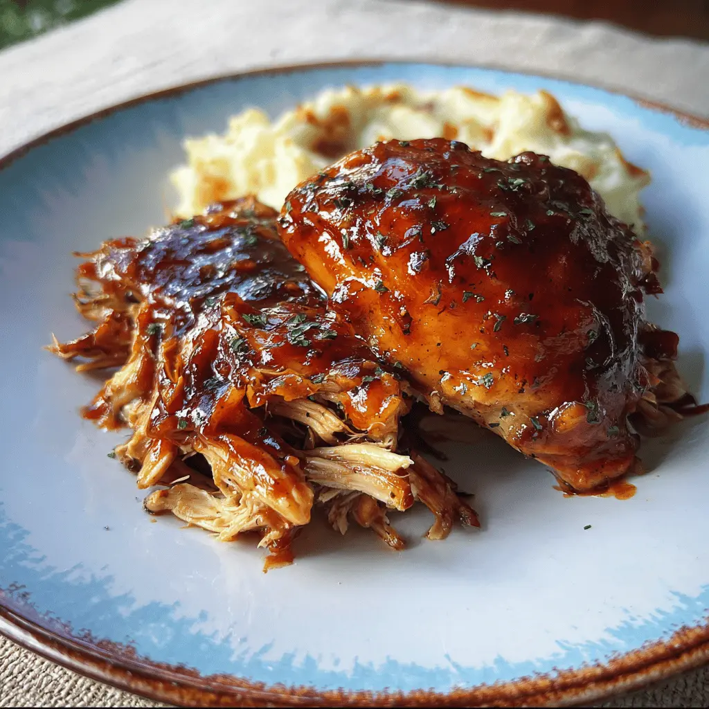 Easy Slow Cooker Peach BBQ Chicken Recipe