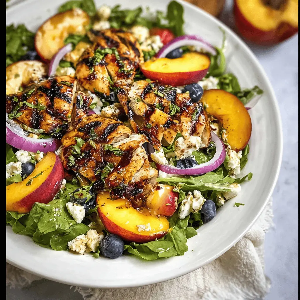 Easy Grilled Peach Chicken Salad Recipe