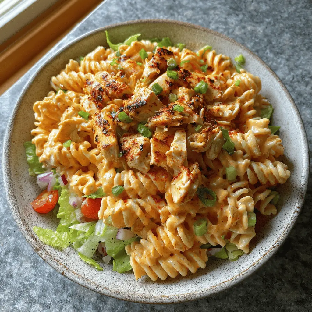 Easy Buffalo Chicken Pasta Salad Recipe