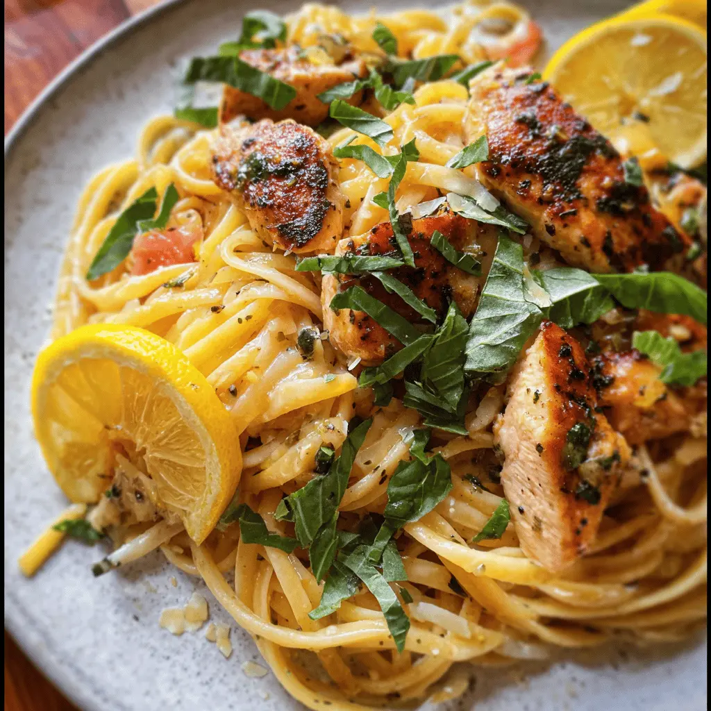 Easy Lemon Basil Chicken Pasta Recipe