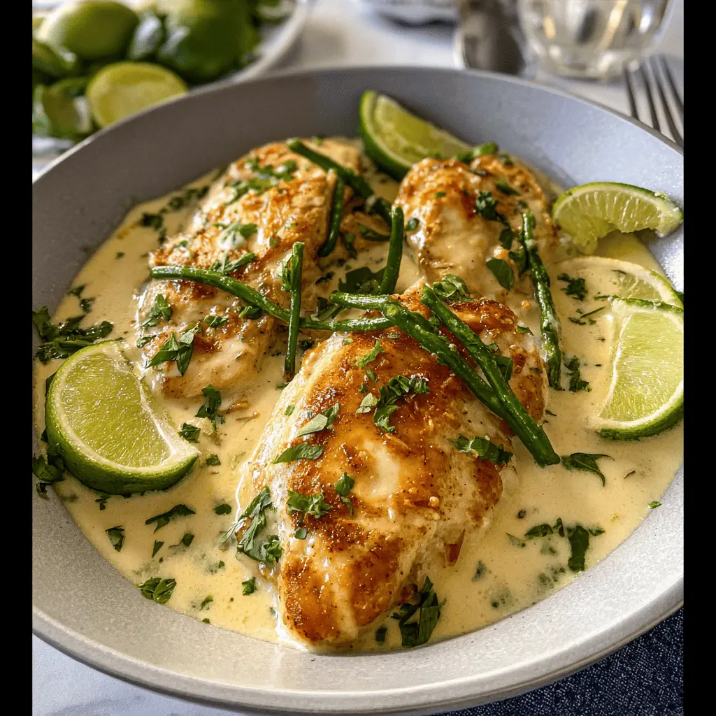 Easy Creamy Coconut Lime Chicken Recipe