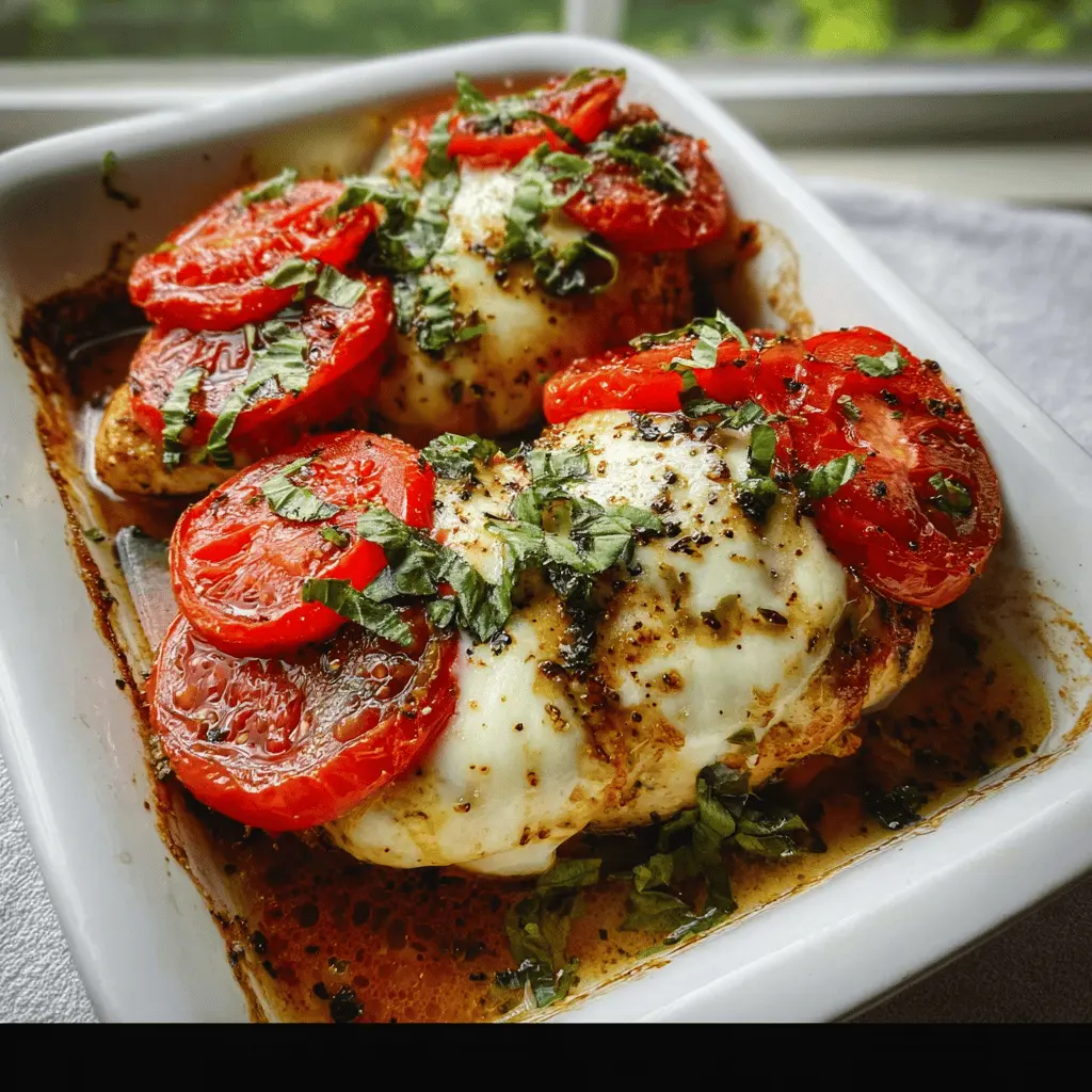 Easy Baked Caprese Chicken Recipe