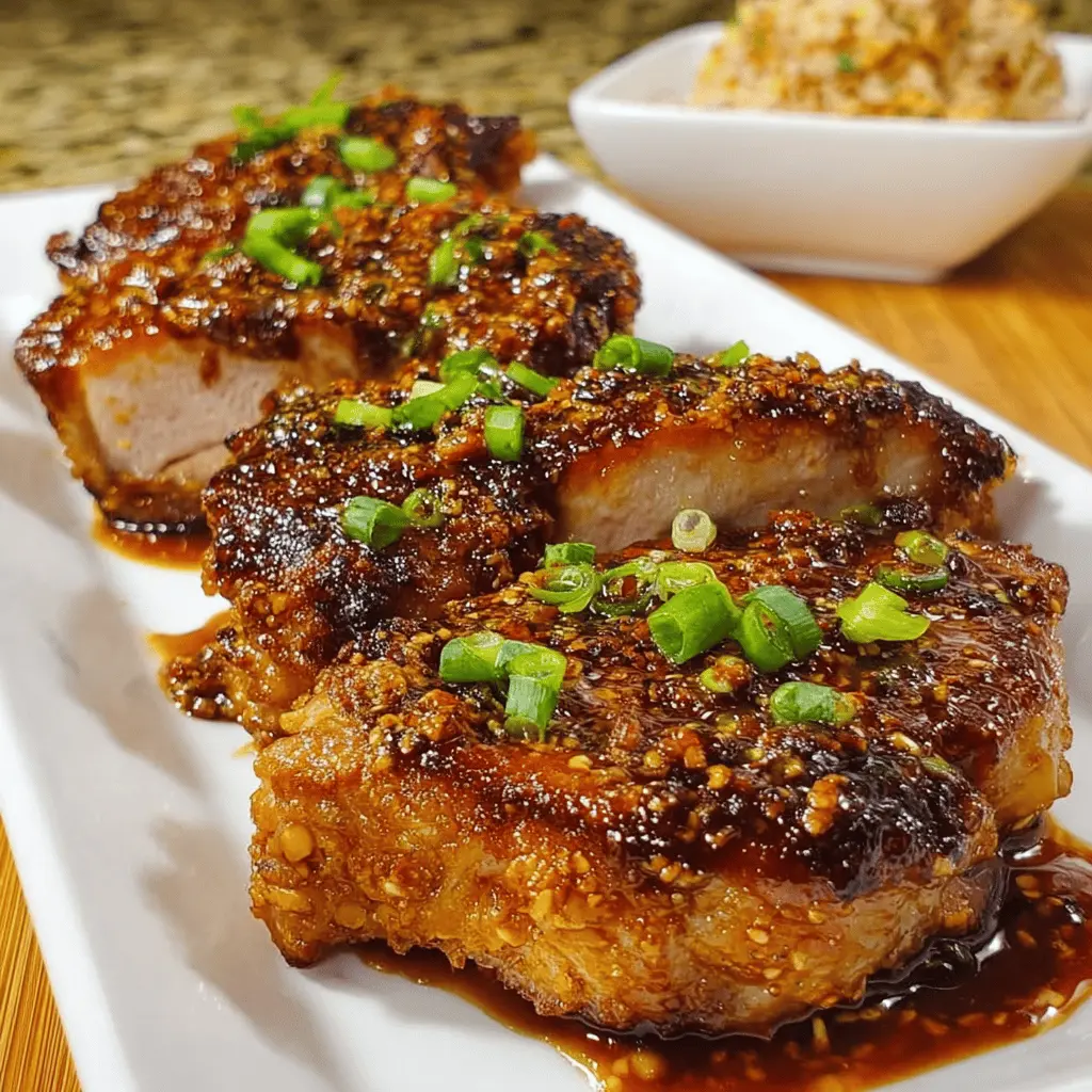 Easy Double Crunch Honey Garlic Pork Chops