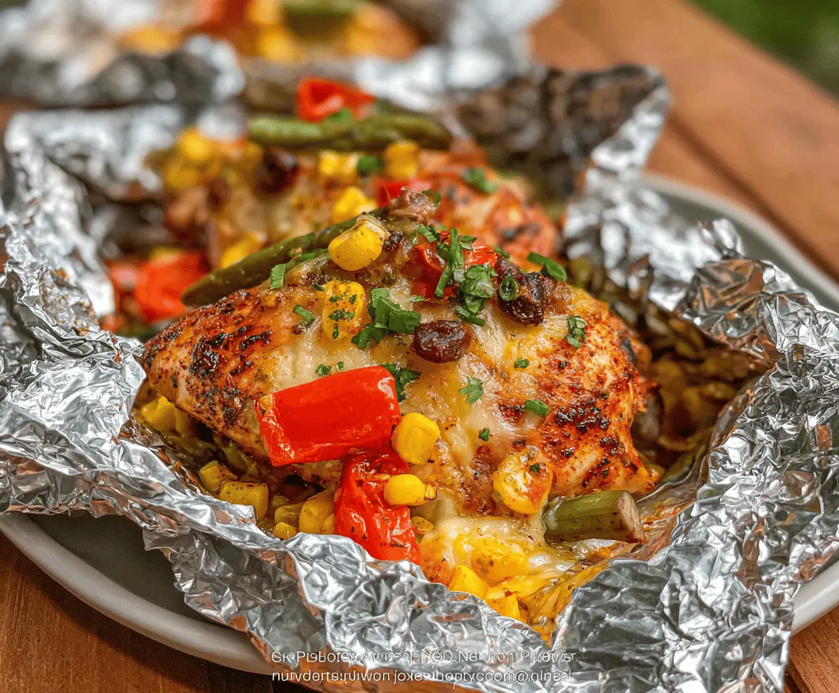 Easy Santa Fe Chicken Foil Packets Recipe