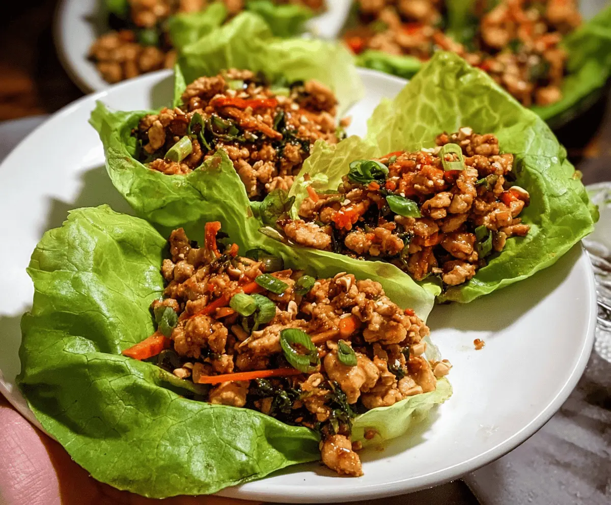 Easy Thai Chicken Lettuce Wraps Recipe