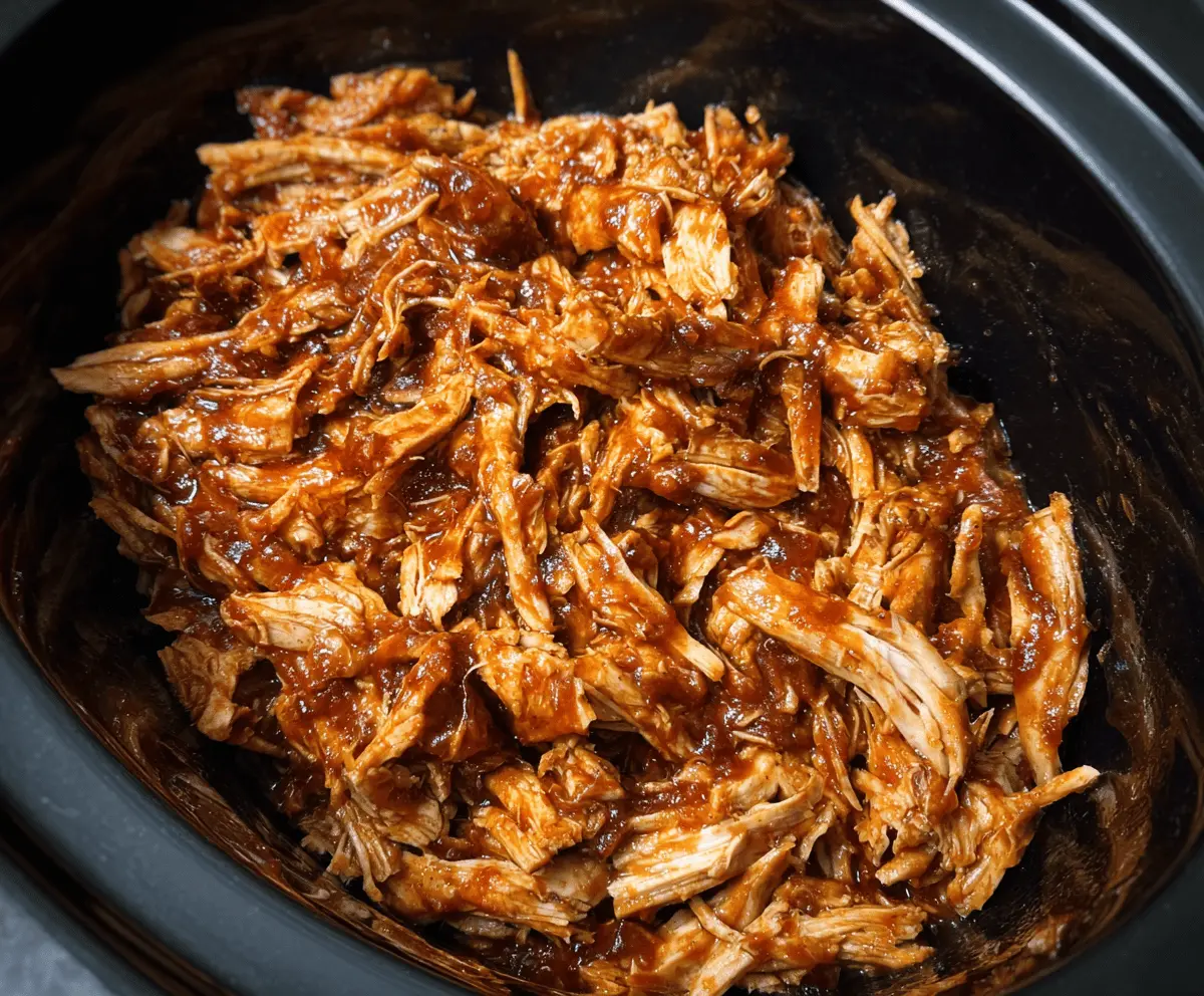 Easy Crockpot BBQ Pulled Chicken Recipe
