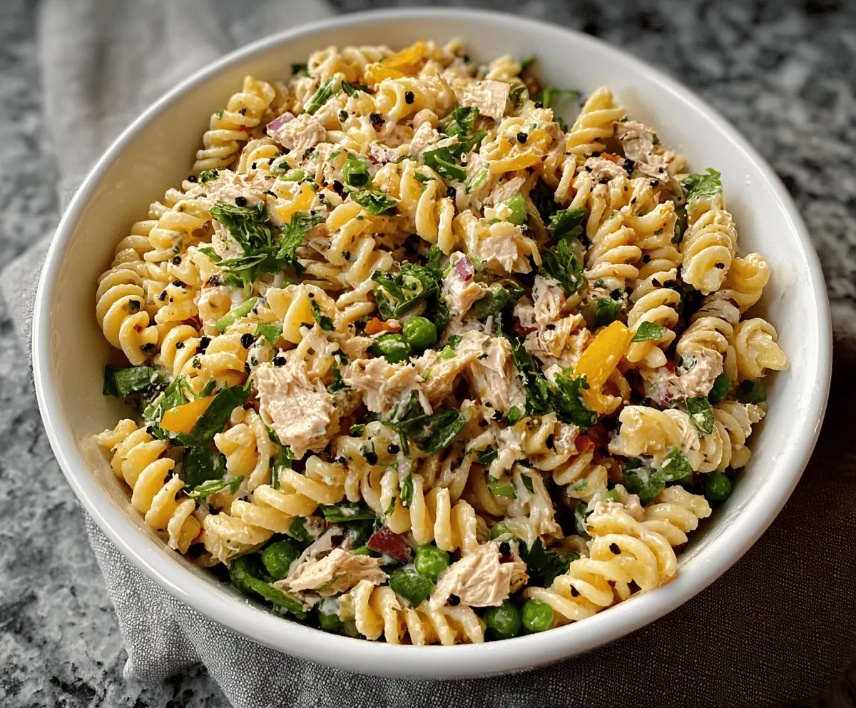 Easy High Protein Tuna Pasta Salad Recipe