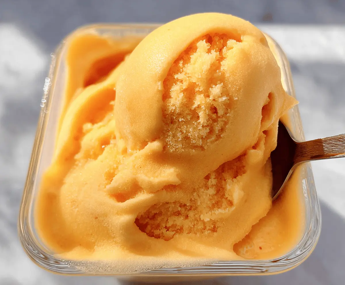 Easy Homemade Peach Sorbet Recipe