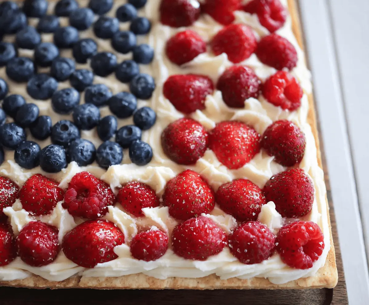 Easy Patriotic July 4th Dessert Pizza Recipe