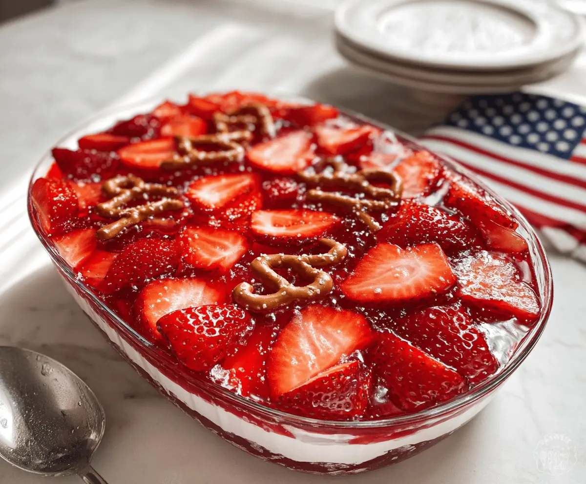 Best Easy Strawberry Pretzel Jello Salad Recipe
