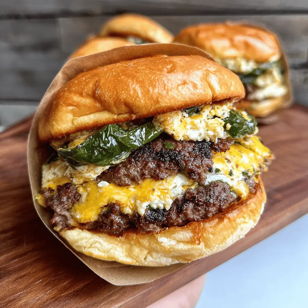 Cheesy Poblano Popper Burger Recipe