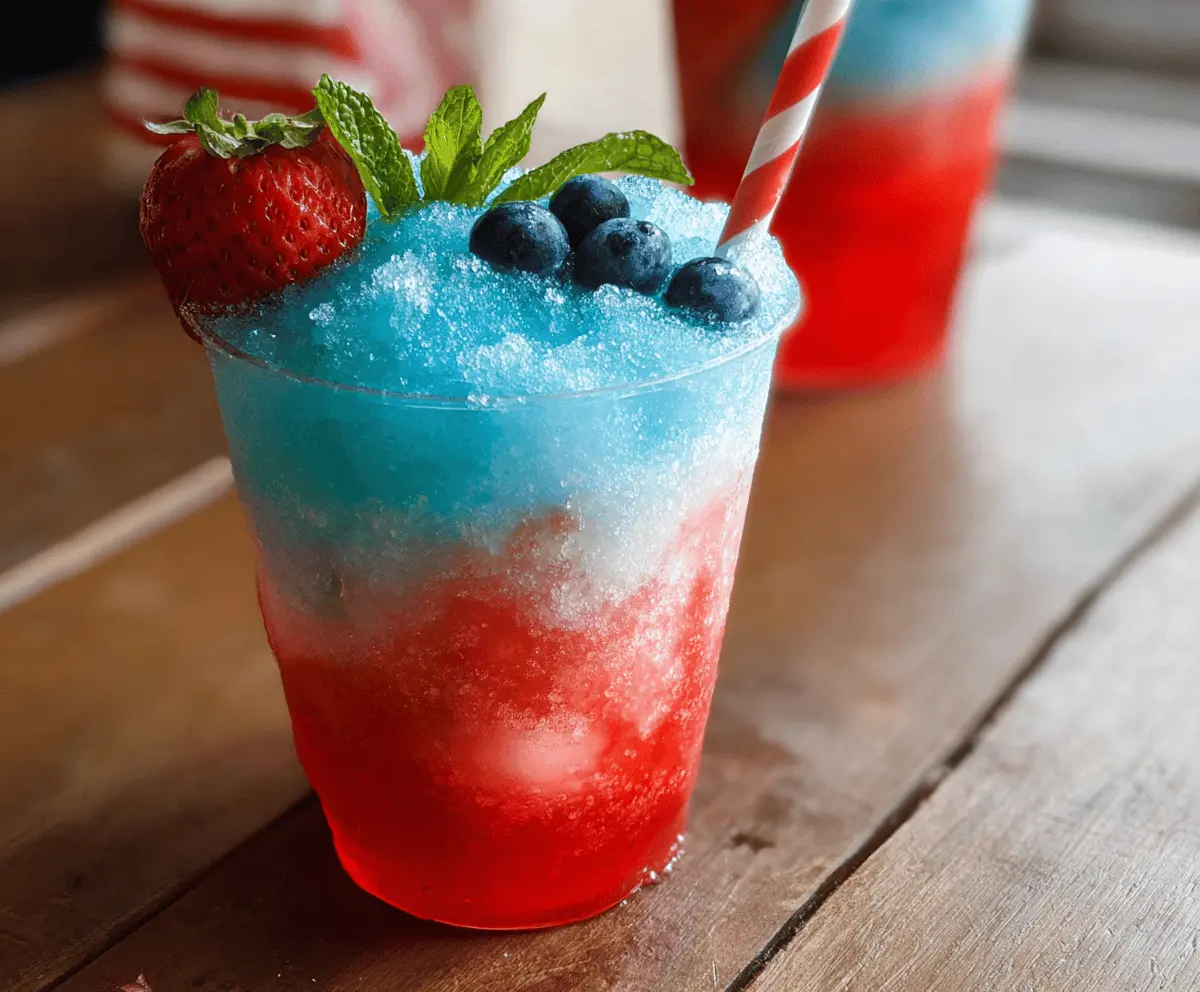 Easy Red White and Blue Margarita Slush Recipe