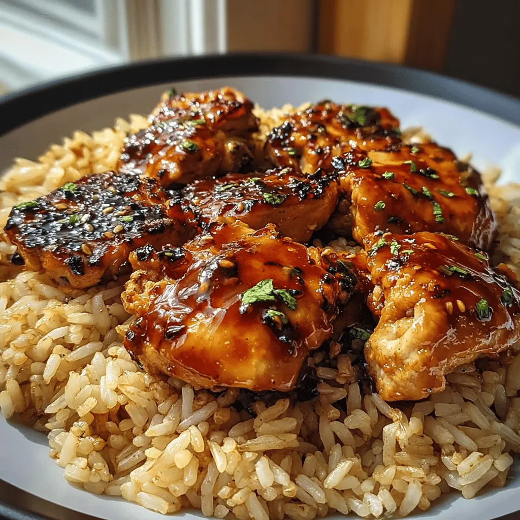 Easy One-Pan Honey BBQ Chicken and Rice