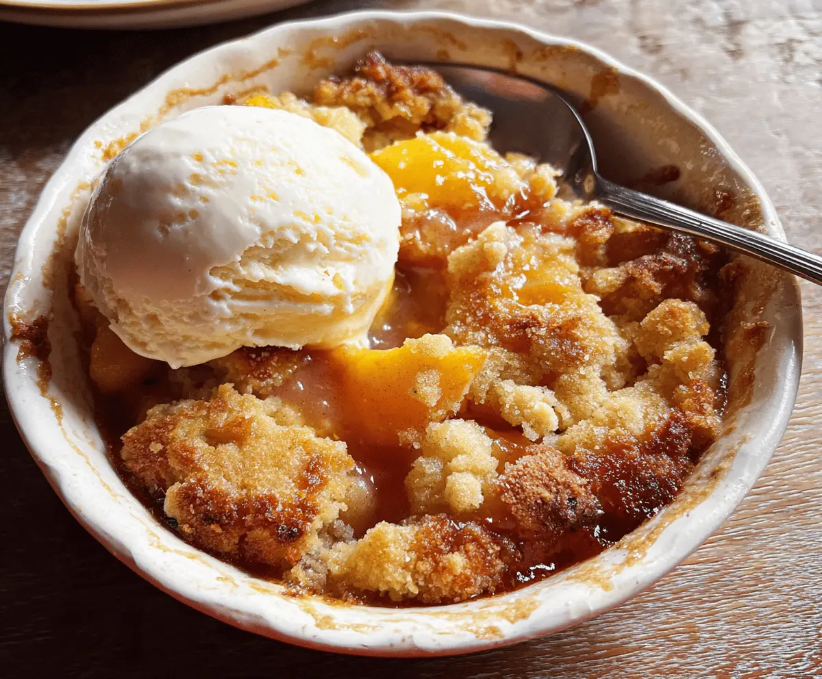 Easy Air Fryer Peach Cobbler Recipe