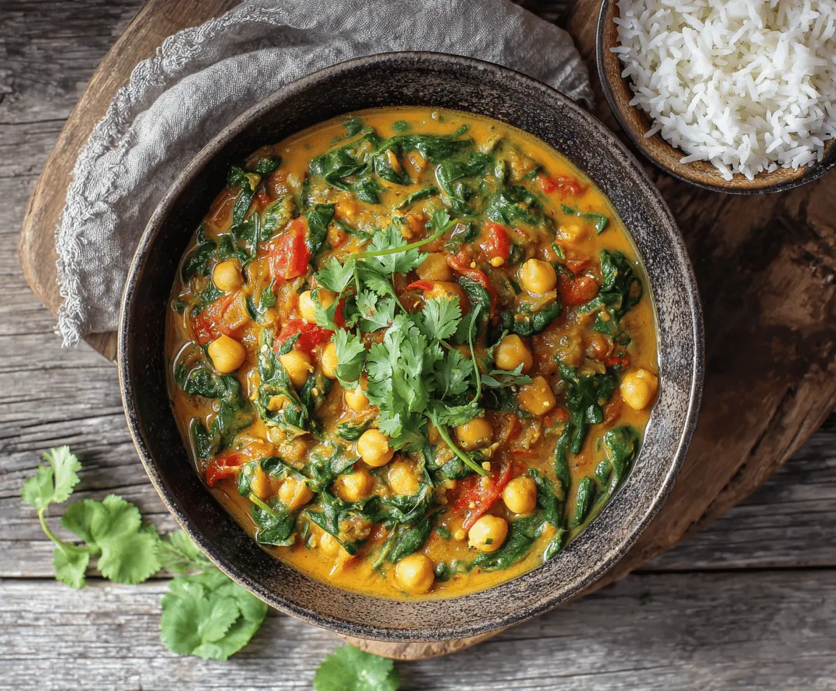 Chickpea and Spinach Curry
