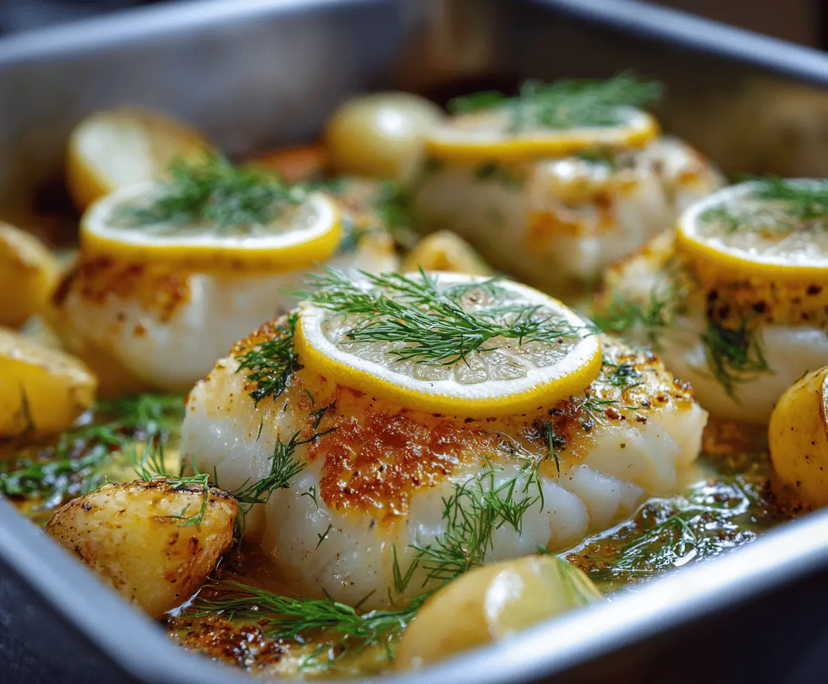 Baked Cod with Lemon and Dill