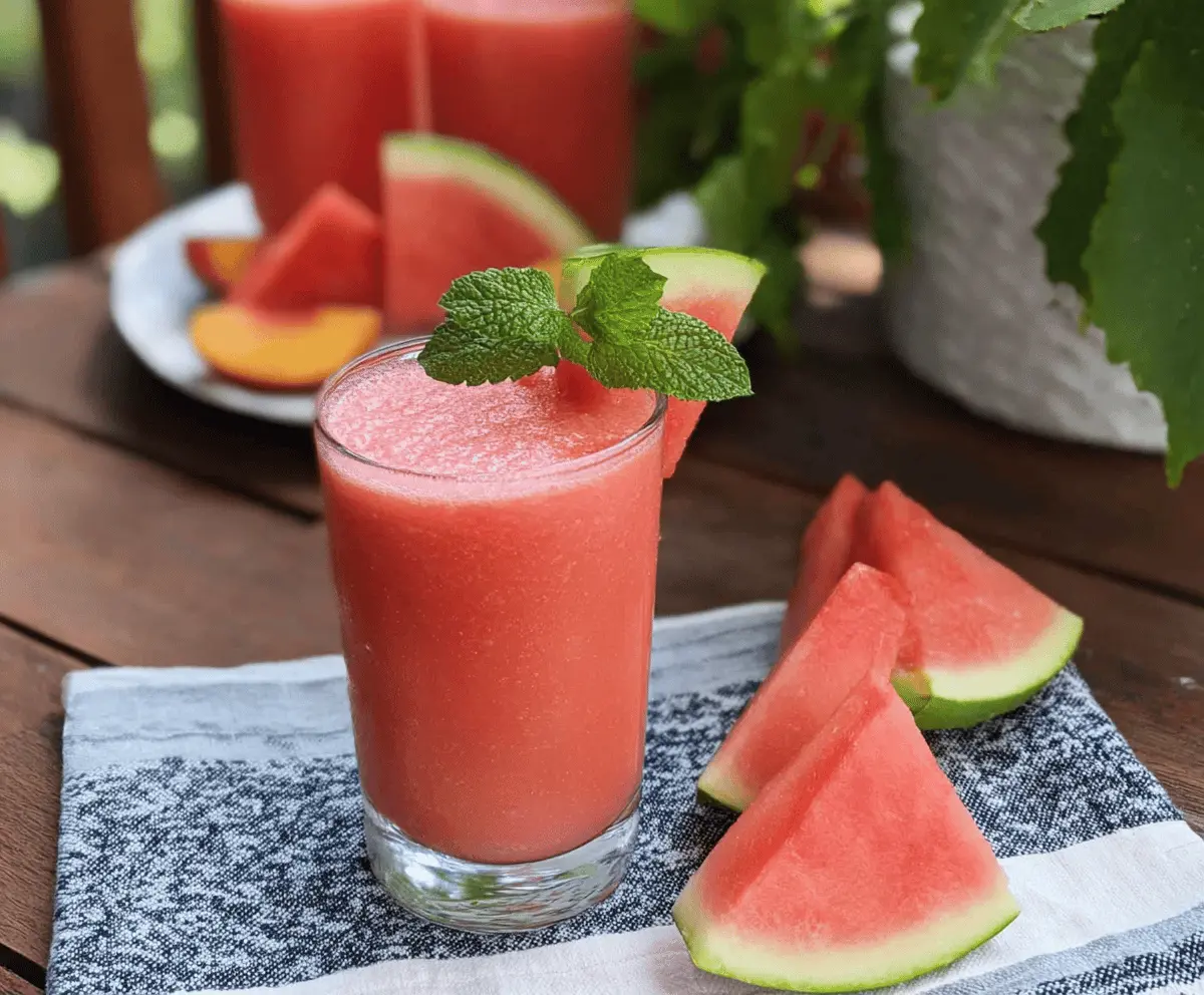 Refreshing Watermelon Peach Smoothie Recipe