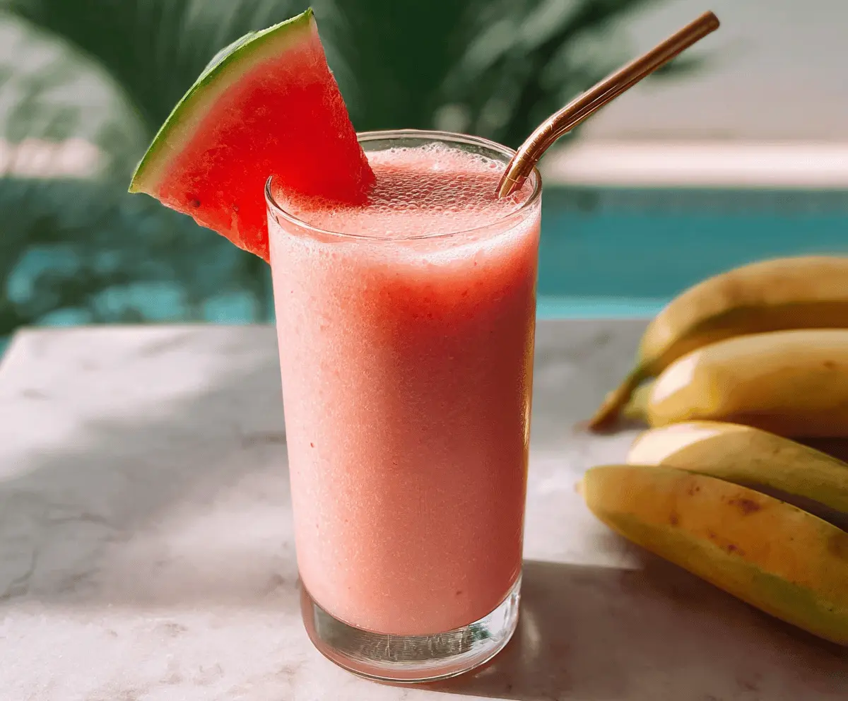 Refreshing Watermelon Banana Smoothie Recipe