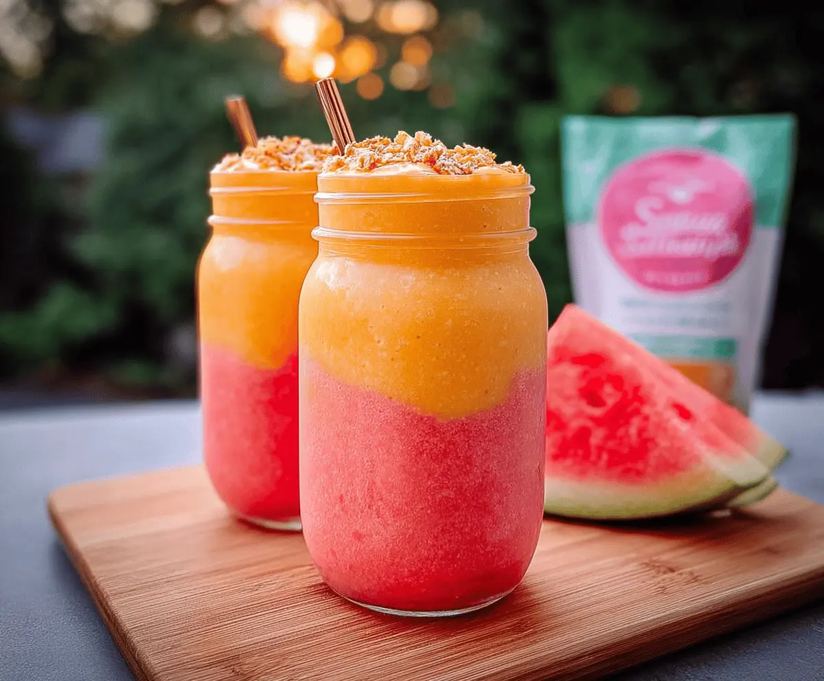 Refreshing Mango Watermelon Sunrise Smoothie Recipe