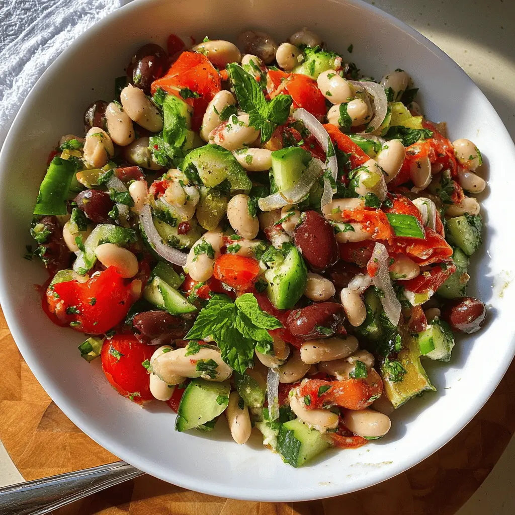 Easy Mediterranean Bean Salad Recipe