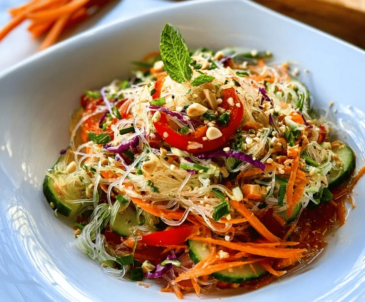 Fresh Spring Roll Salad with Spicy Ginger Dressing