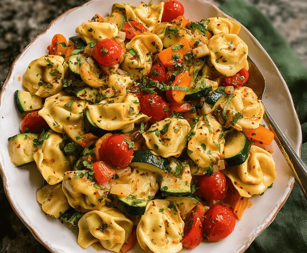 Healthy Tortellini With Sautéed Vegetables Recipe
